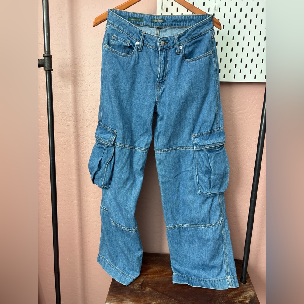 Wild Fable Blue Denim Cargo Jeans